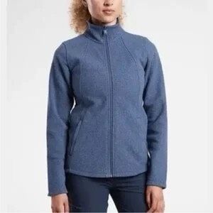 Athleta Blue Stroll Fleece Zip Jacket Size Small